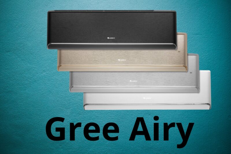 Gree Airy 4 klime na zelenoj pozadini